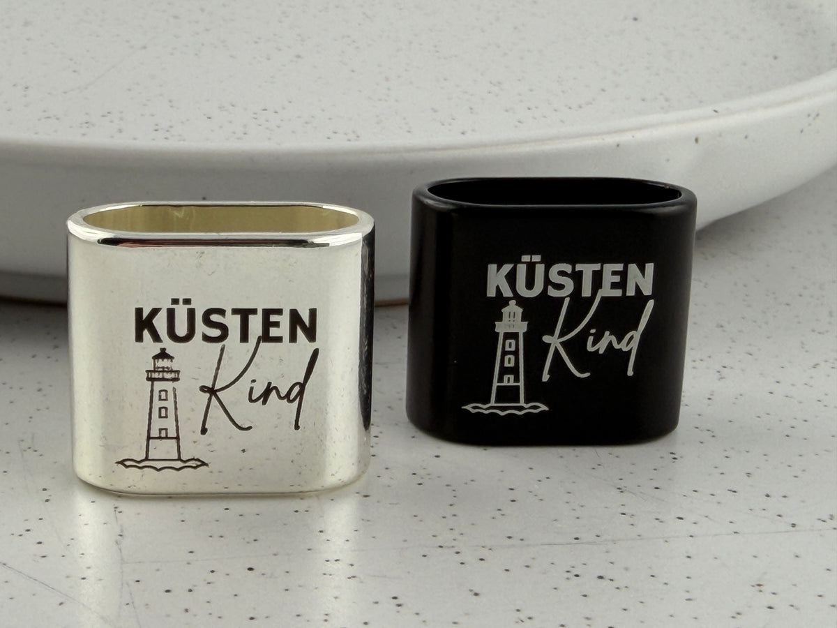Küstenkind Schlüsselanhänger aus Segelseil mit Leuchtturm | Maritimes Geschenk | Wunschfarbe wählbar