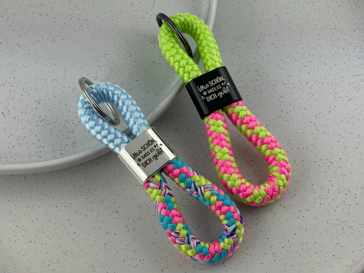 Freundschaftsgeschenk aus Segelseil mit liebevoller Botschaft und Sternchen