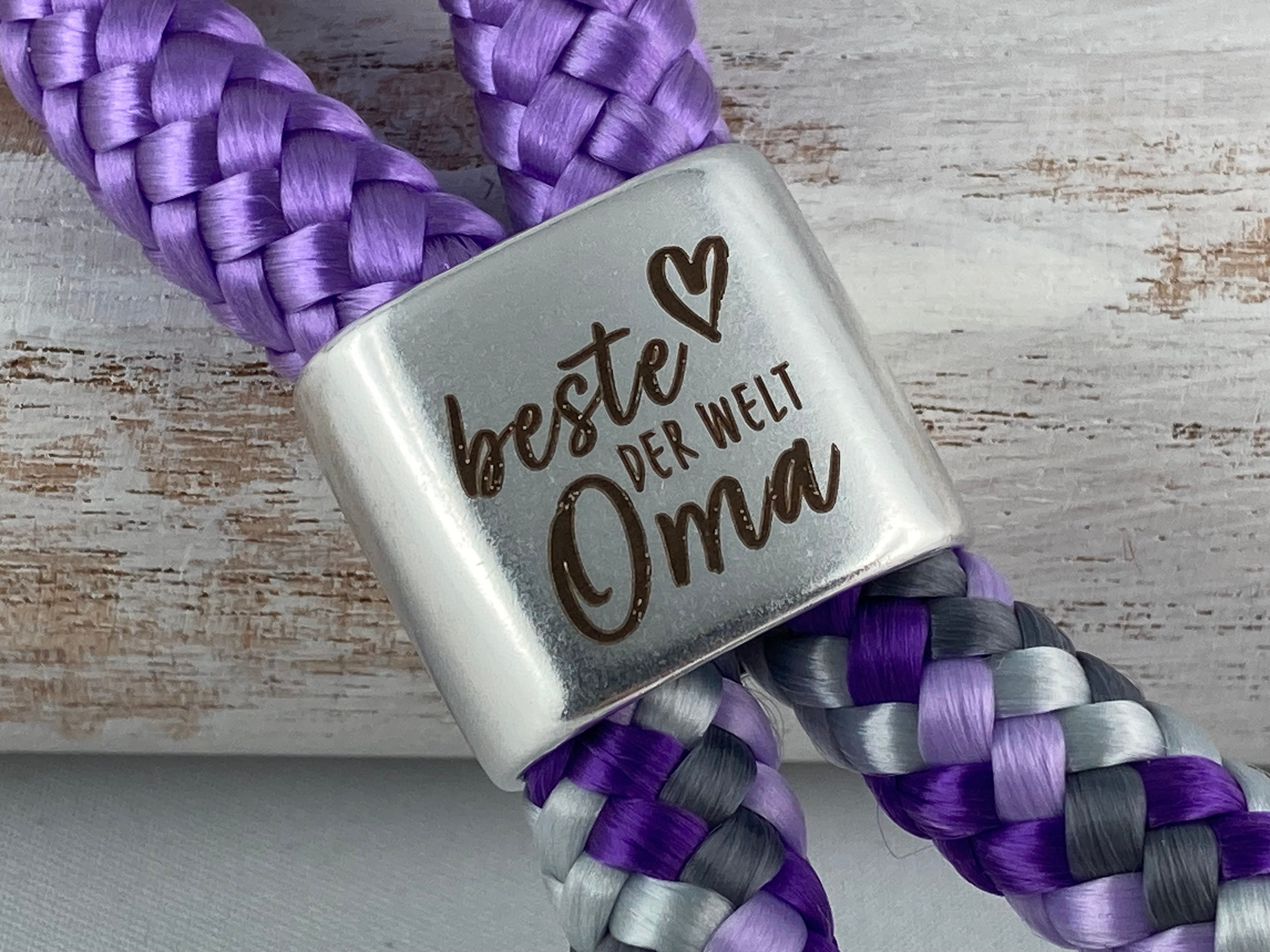 Set Schlüsselanhänger mit Gravur "Bester Opa der Welt und Beste Oma der Welt" - Handgefertigt und mit Schiebeperlen