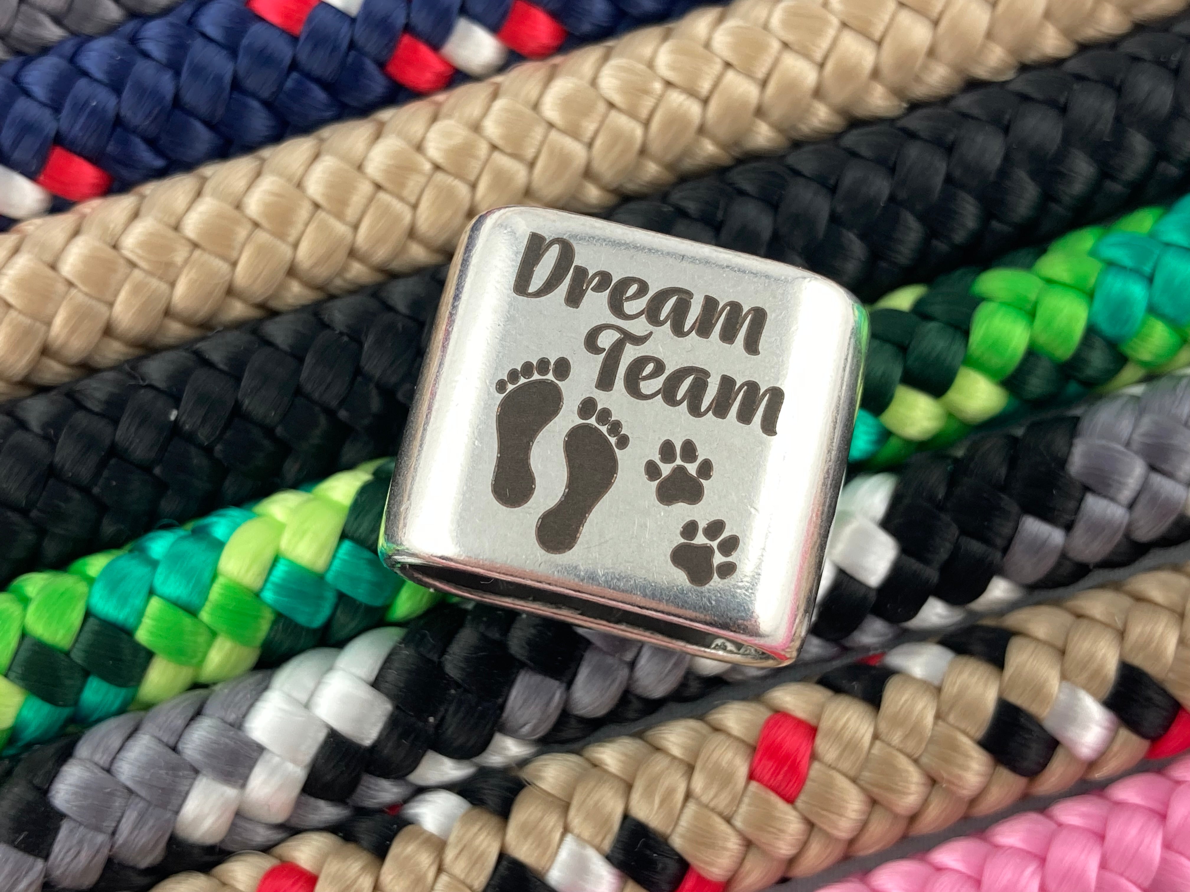 Schlüsselanhänger "Dream Team" - handgefertigt aus Segelseil - Farben wählbar