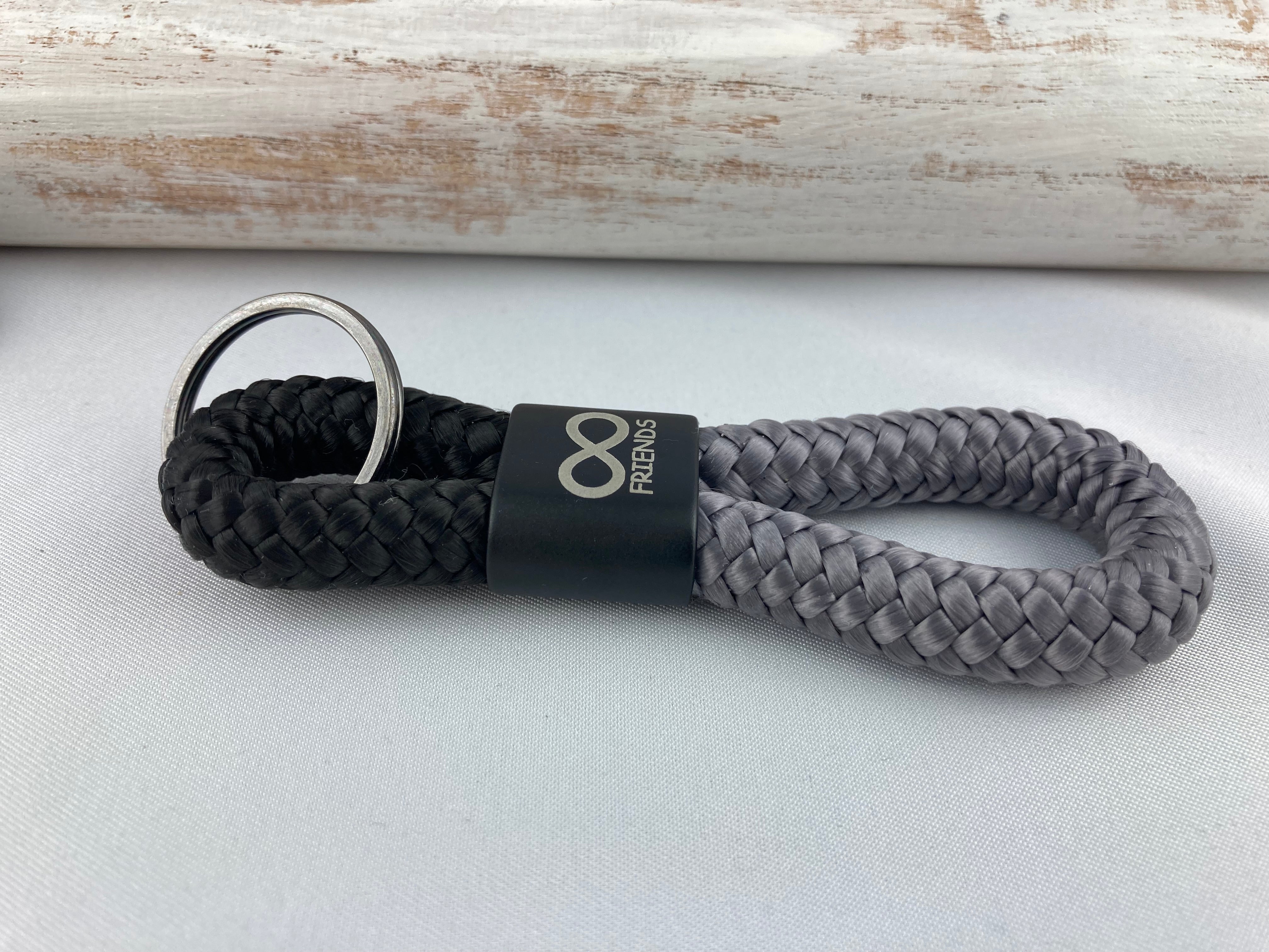Schlüsselanhänger "Friends" aus Segelseil - Unendlichkeitszeichen - Freundschaft Geschenk