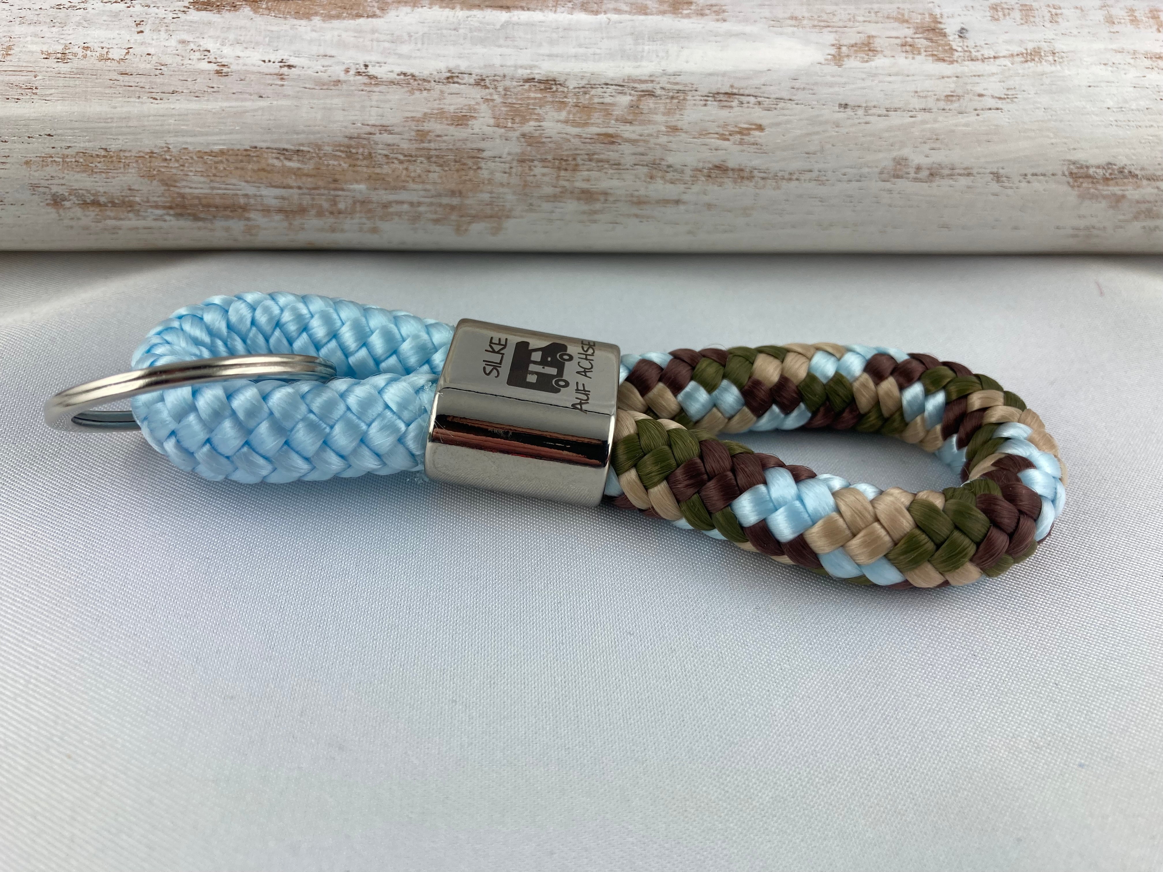 Personalisierter Wohnmobil-Schlüsselanhänger aus Segelseil