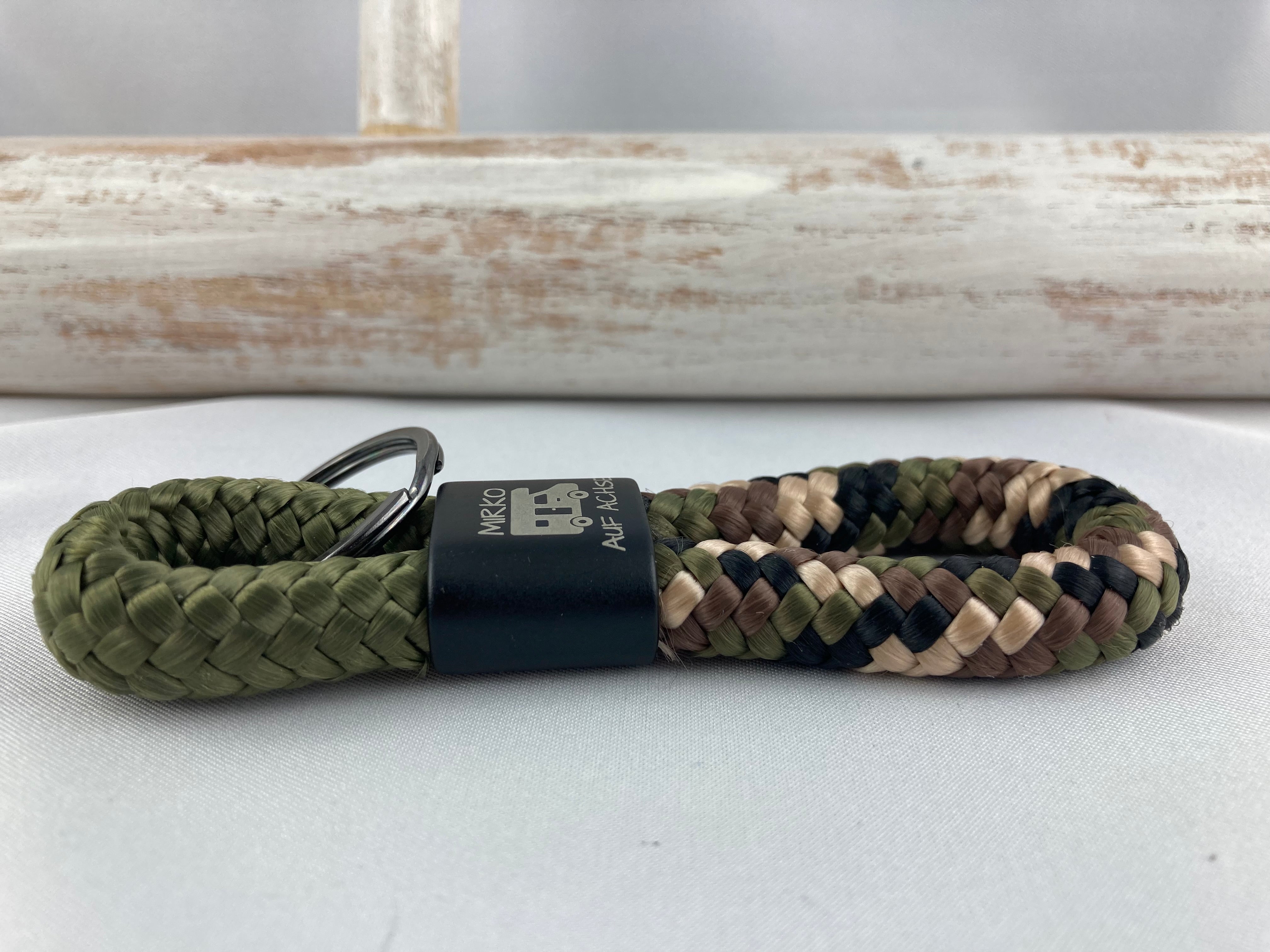 Personalisierter Wohnmobil-Schlüsselanhänger aus Segelseil