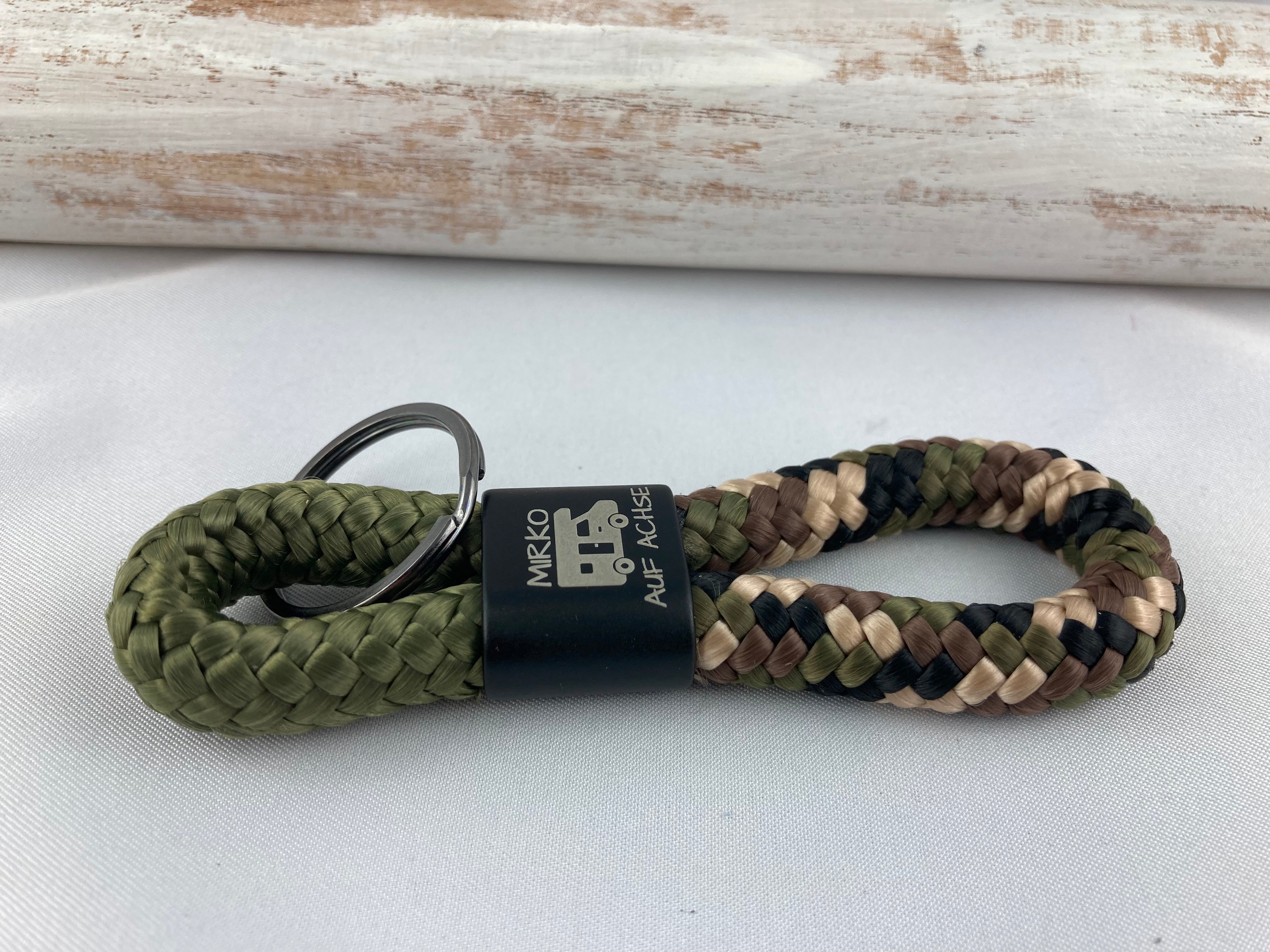 Personalisierter Wohnmobil-Schlüsselanhänger aus Segelseil