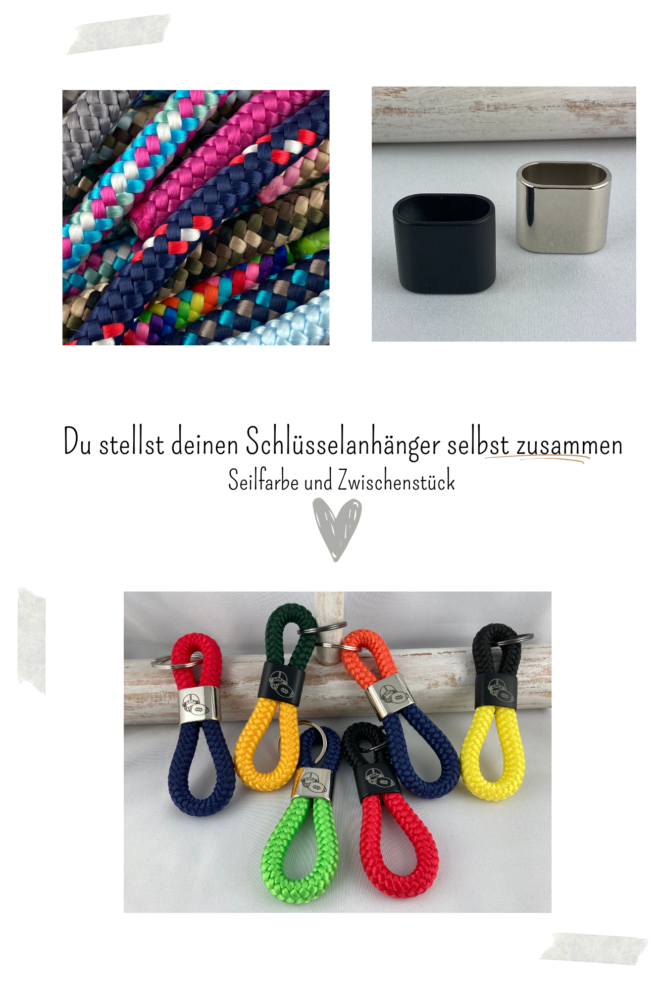 Football-Schlüsselanhänger aus Segelseil - sportliches Geschenk für Football-Fans