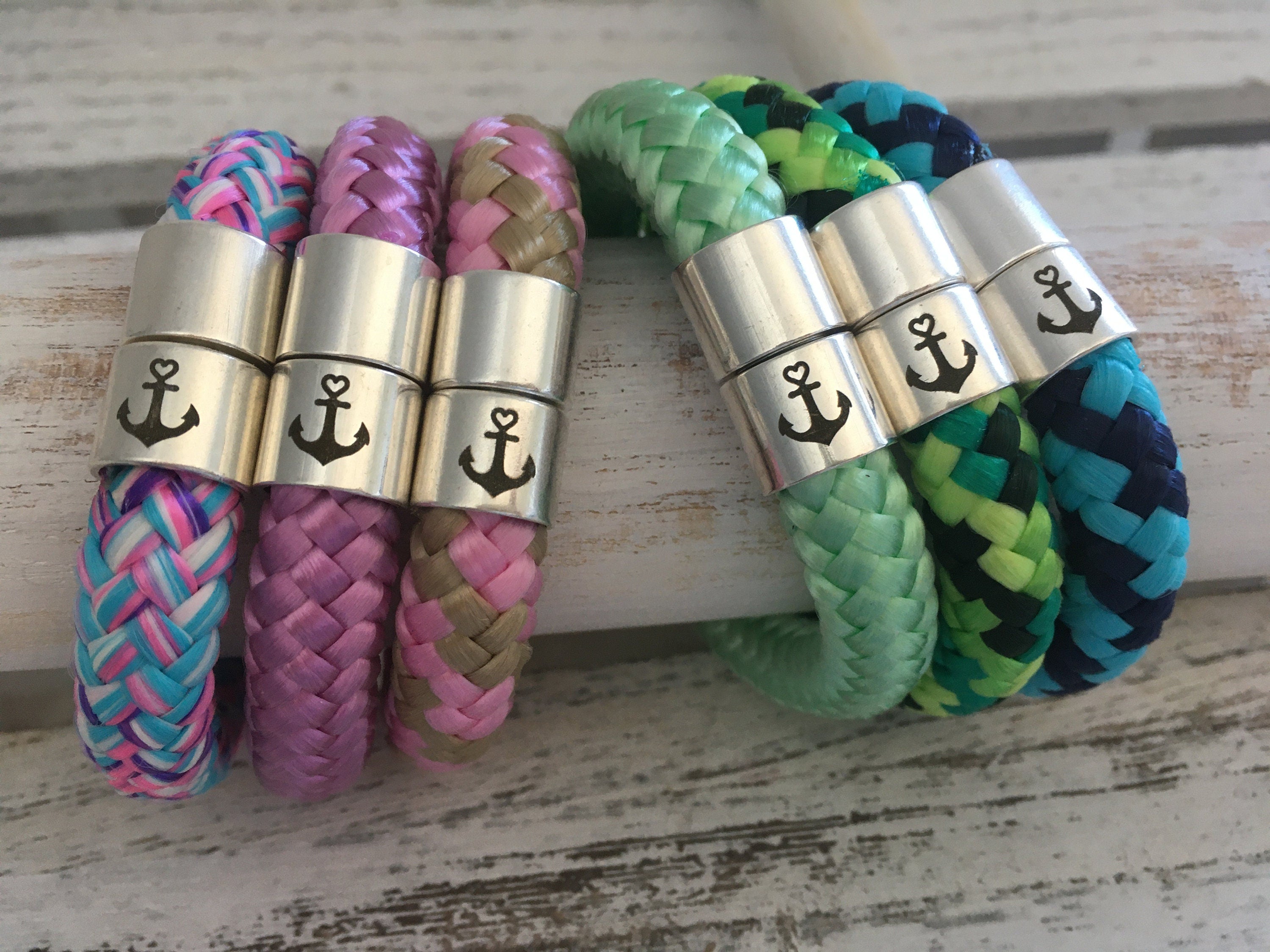 Armband aus Segelseil mit versilbertem Magnetverschluss für Damen und Herren ganz individuell in Wunschfarbe, maritimes Armband