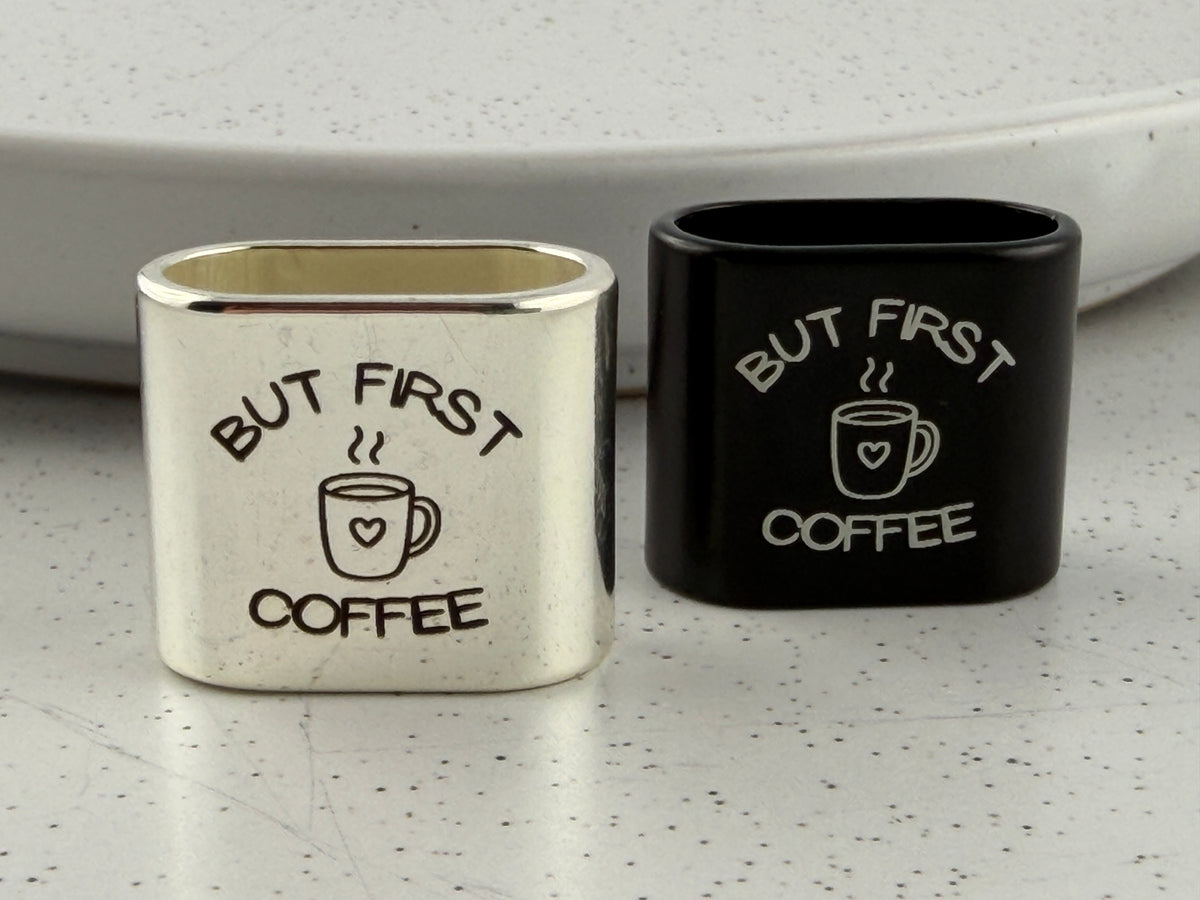 But first coffee Schlüsselanhänger aus Segelseil | Kaffeeliebe & Geschenk
