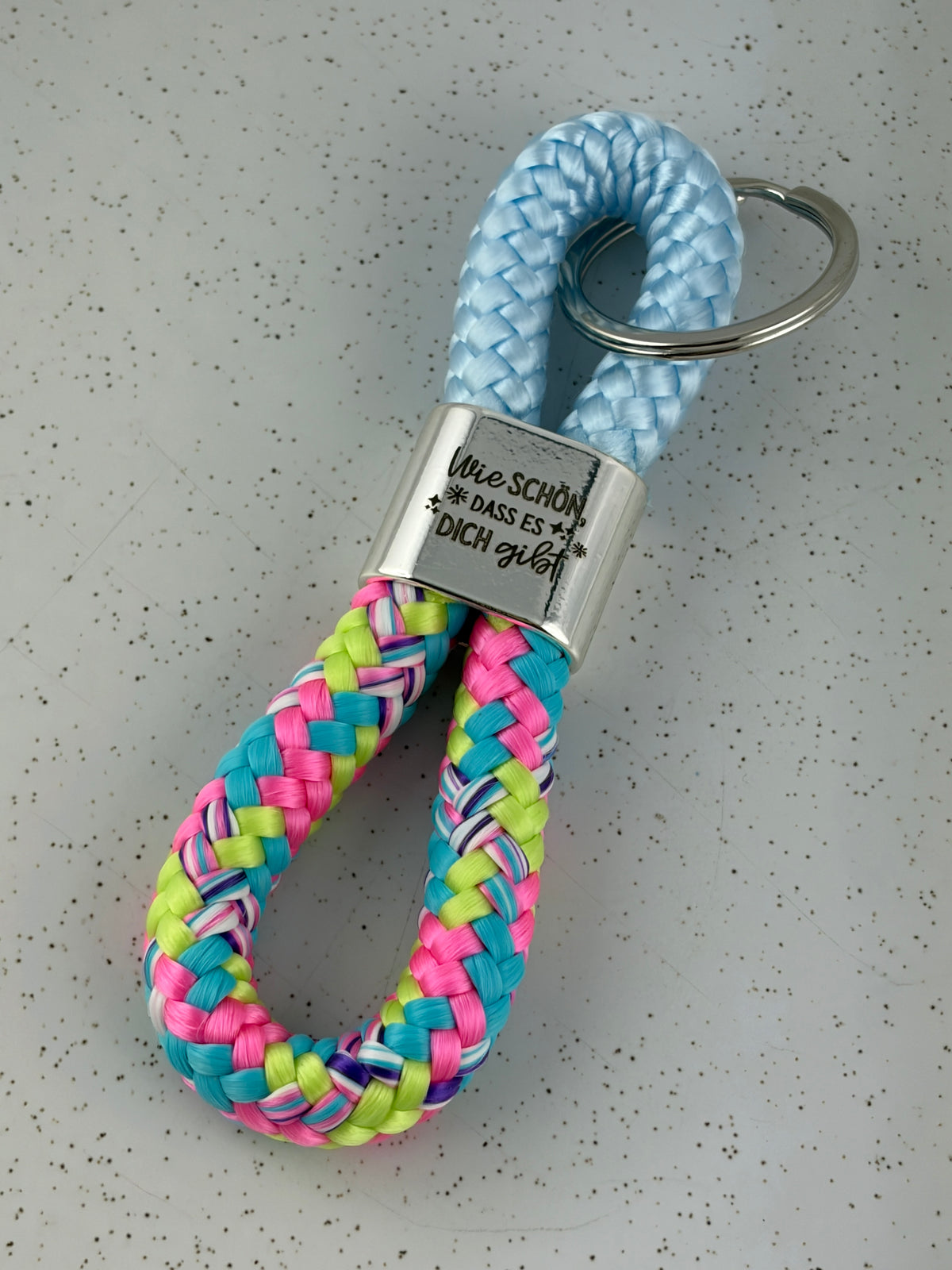 Wie schön, dass es dich gibt Schlüsselanhänger aus Segelseil | Geschenk für einen lieben Menschen
