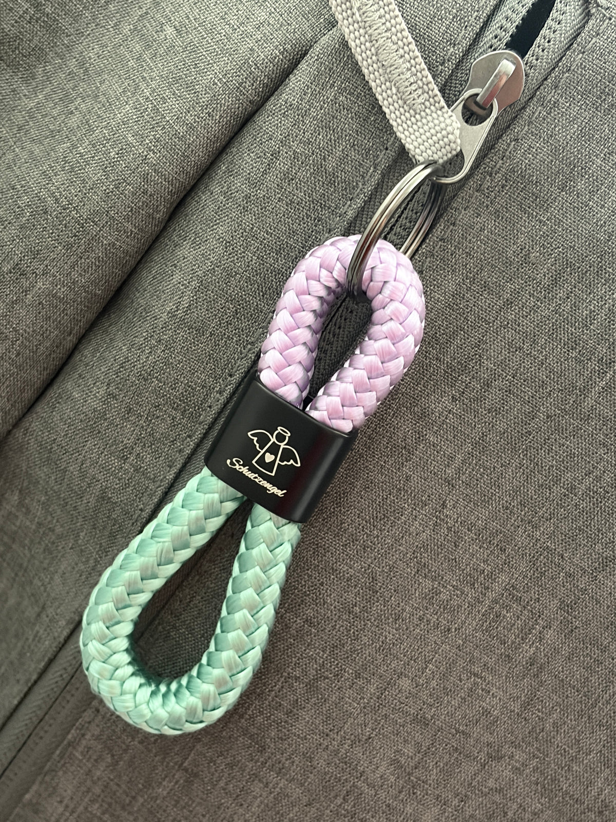 Schutzengel Schlüsselanhänger aus Segelseil | Glücksbringer & Geschenk