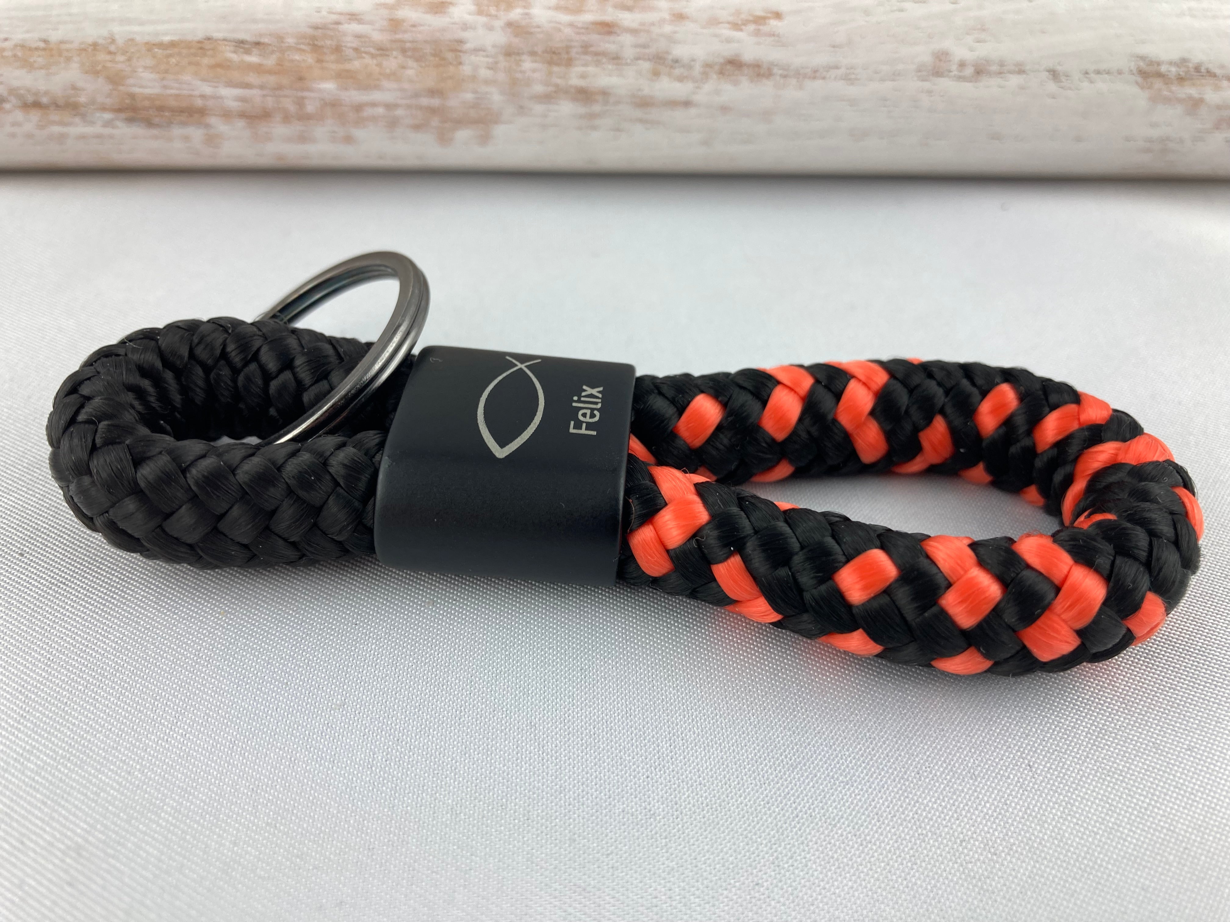 Personalisierter Schlüsselanhänger zur Kommunion und Konfirmation, Fisch-Symbol